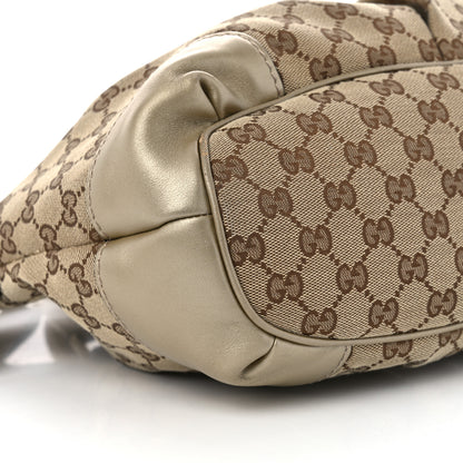 Gucci Monogram Medium Sukey Top Handle Bag Golden Beige 9 of 11