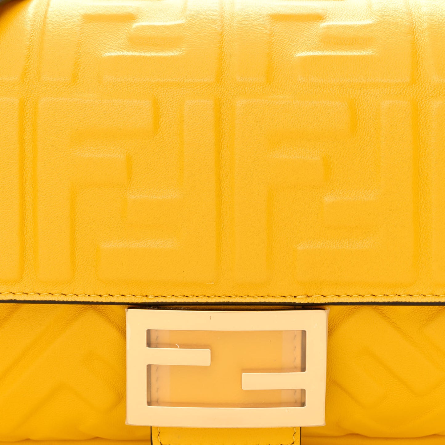Nappa FF 1974 Embossed Baguette Mimosa