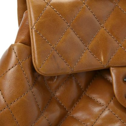 Chanel Glazed Calfskin Quilted Small Salzburg Backpack Brown 9 of 10