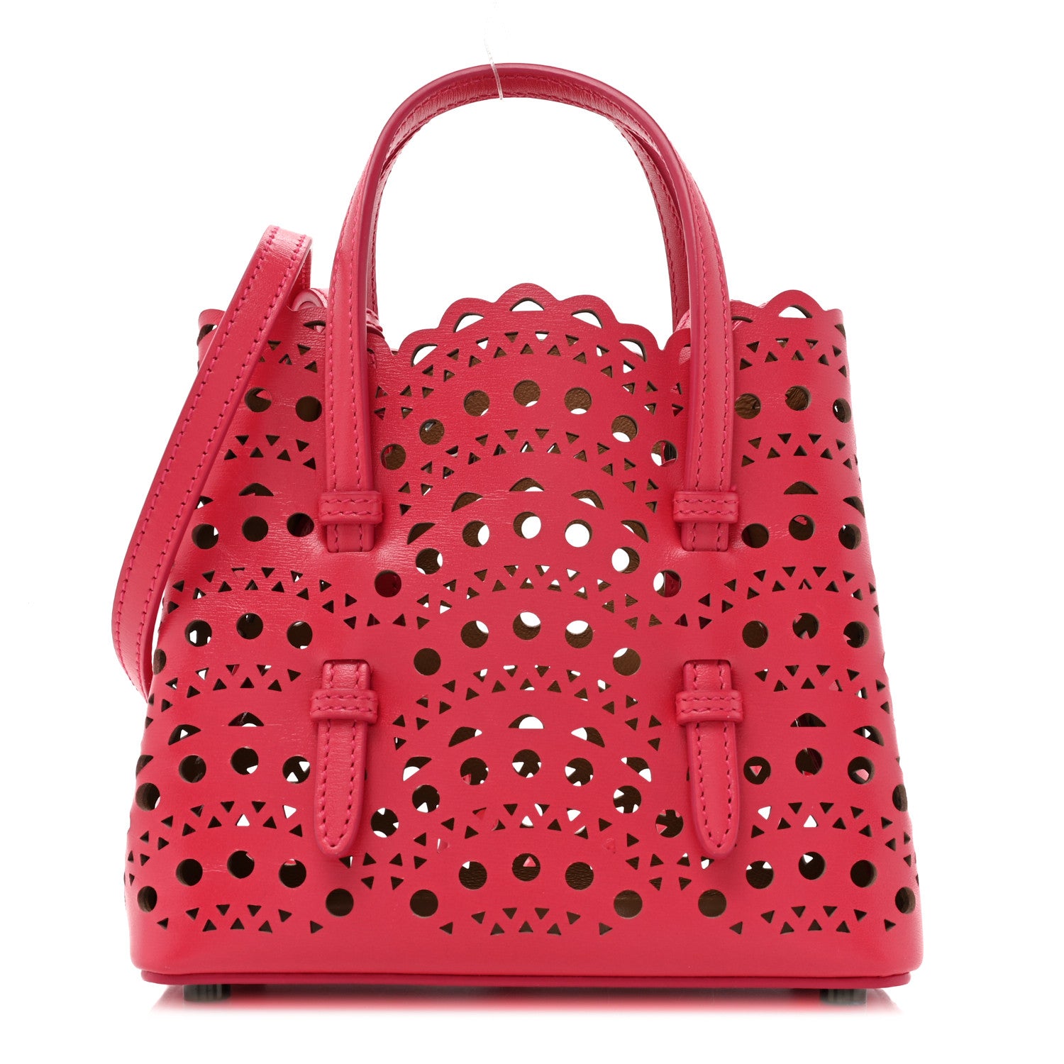 Alaia Lux Calfskin Vienne Wave Mina 16 Bag Framboise 1 of 11