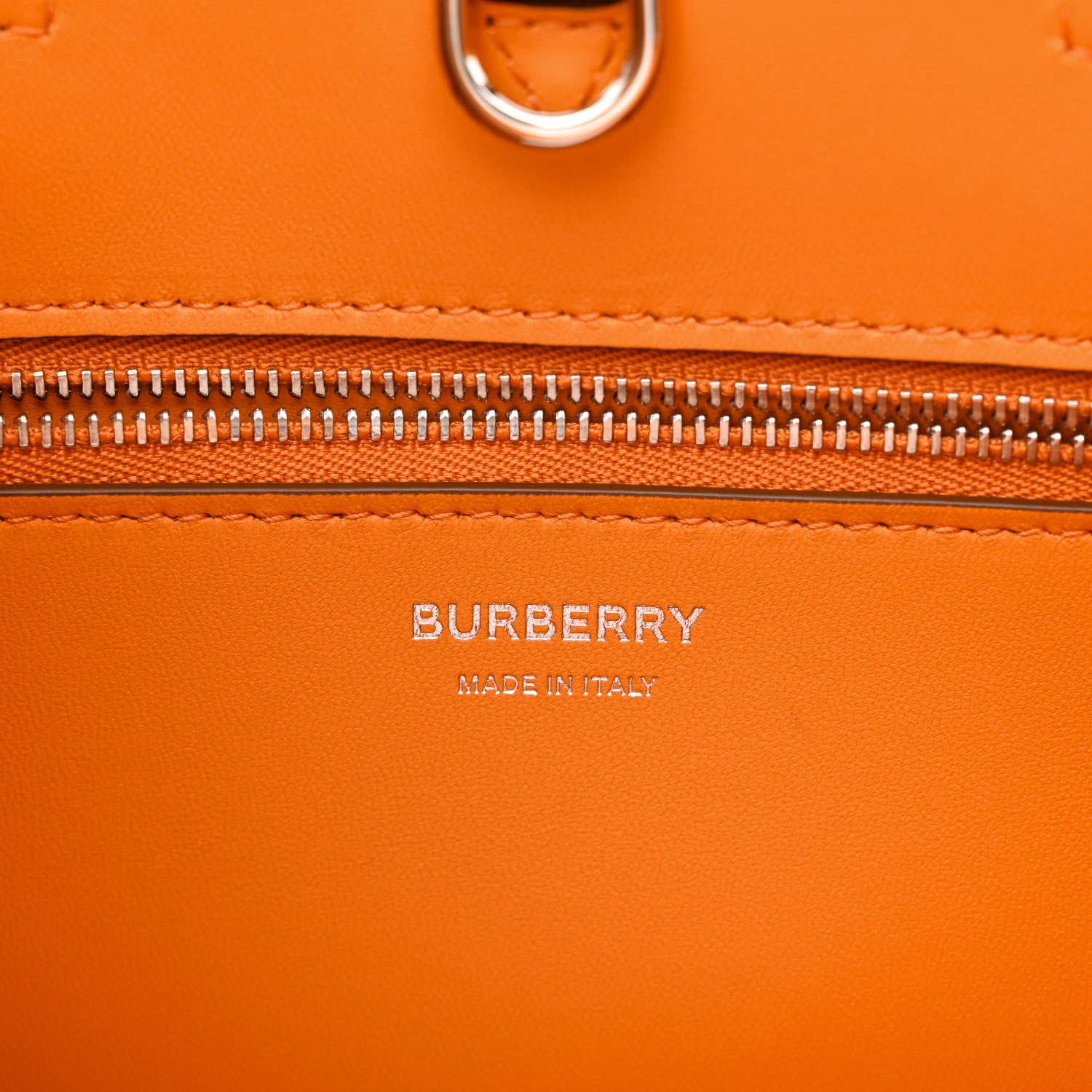 Burberry Grainy Calfskin Mini Frances Tote Orange 6 of 10