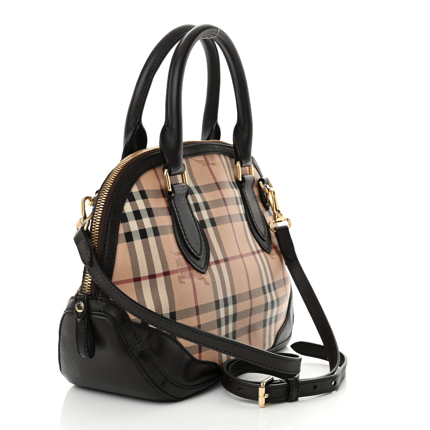 Haymarket Check Small Orchard Bowling Bag Chocolate
