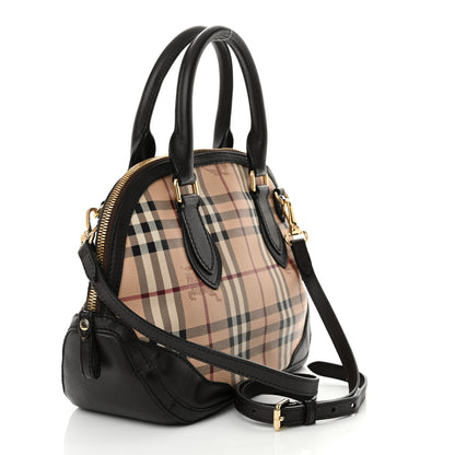 Burberry Haymarket Check Small Orchard Bowling Bag Chocolate 3 of 15