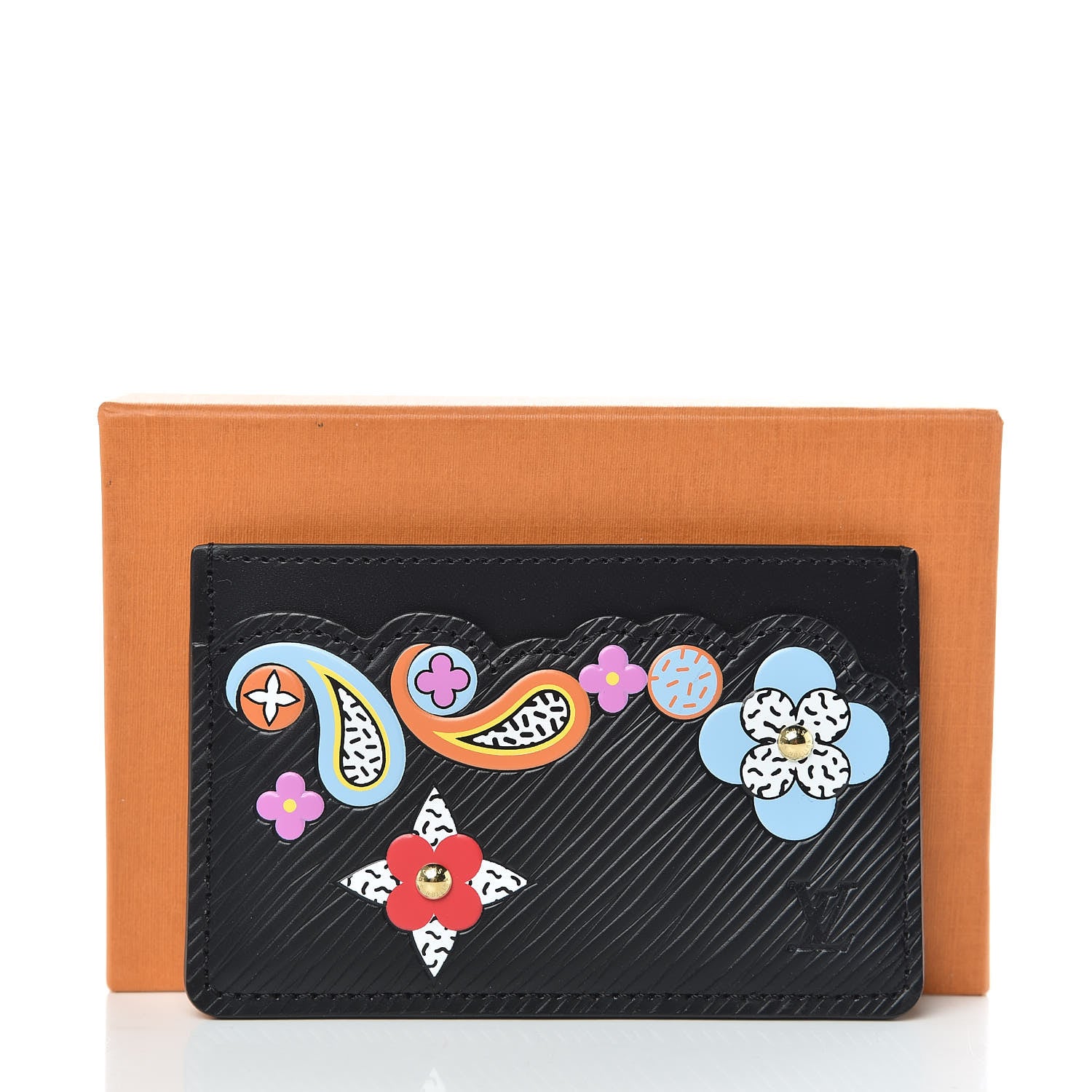 Louis Vuitton Epi Flower Remix Card Holder Black 7 of 7