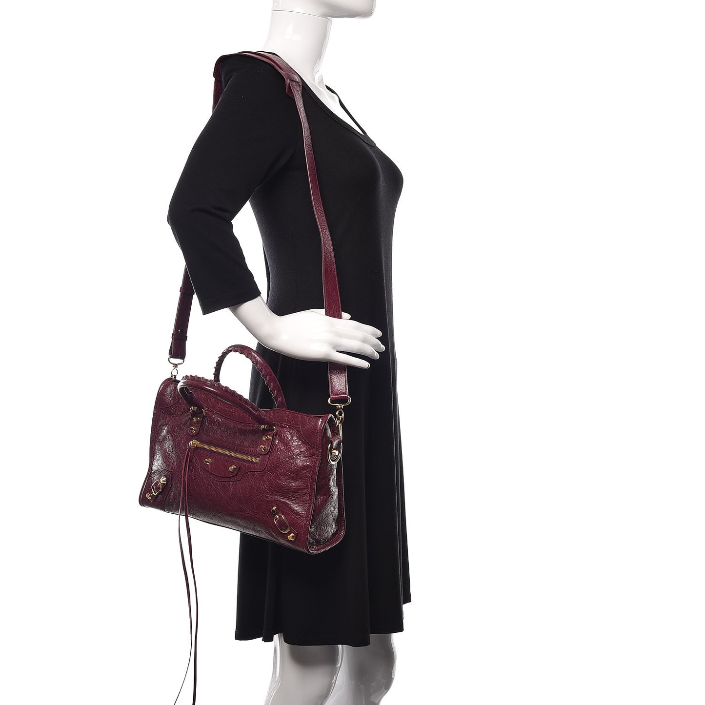 Agneau Classic Gold Hardware S City Violet Prune