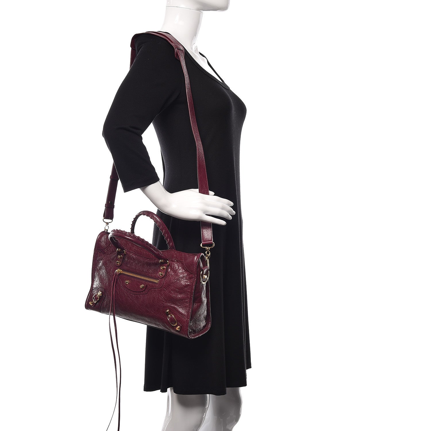 Balenciaga Agneau Classic Gold Hardware S City Violet Prune 2 of 15