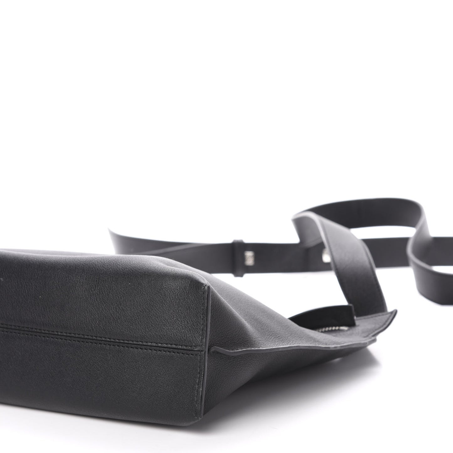 Calfskin T Pouch Bag Black