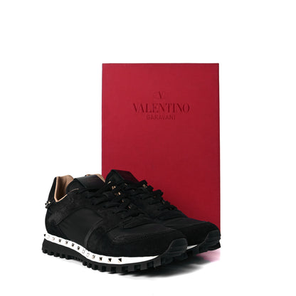 Valentino Garavani Suede Nylon Camouflage Womens Soul Rockstud Sneakers 39.5 Black 8 of 8