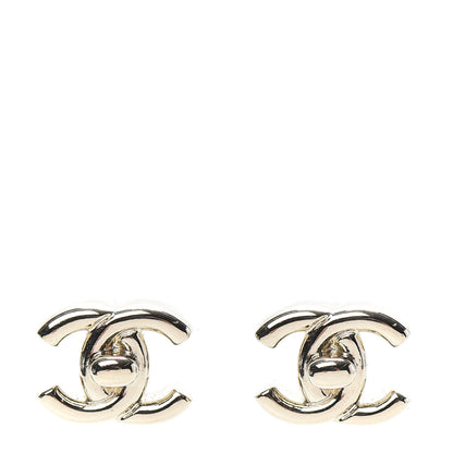 Chanel Metal CC Turnlock Earrings Gold 1 of 5
