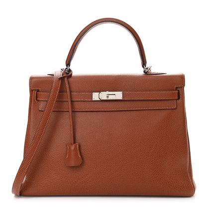 Hermes Buffle Skipper Kelly Retourne 35 Marron Glace 1 of 10
