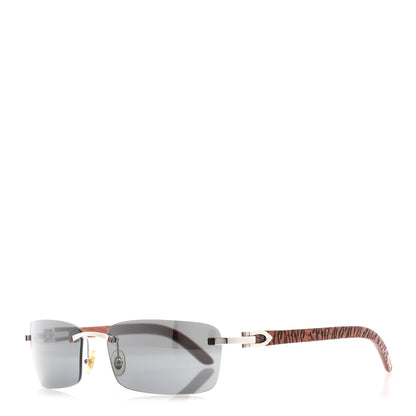 Cartier Metal Wood Tiger Bubinga Sunglasses 1 of 7