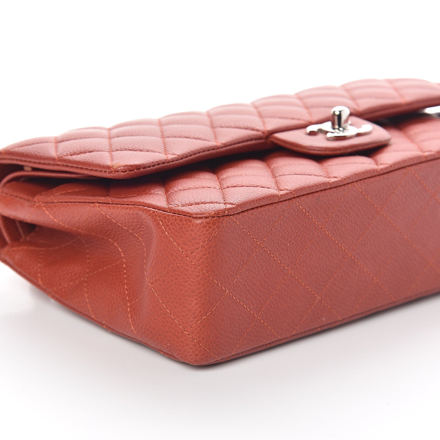 Chanel Caviar Quilted Medium Double Flap Red 9 of 10