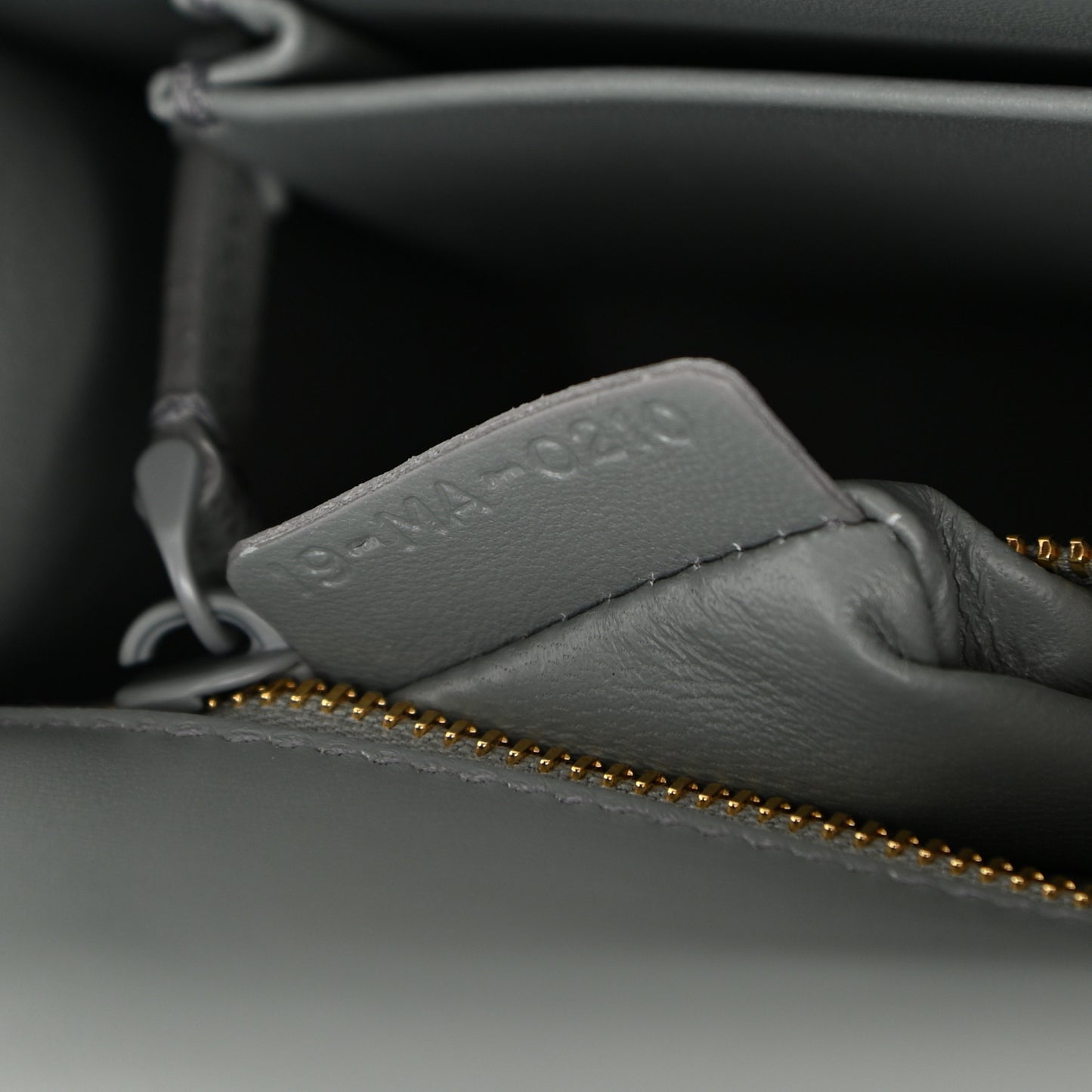 Ultra Matte Grained Calfskin 30 Montaigne Flap Bag Grey