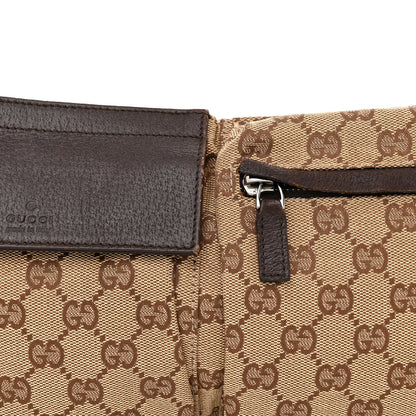 Gucci GG Monogram Double Pocket Belt Bag Dark Brown 8 of 12