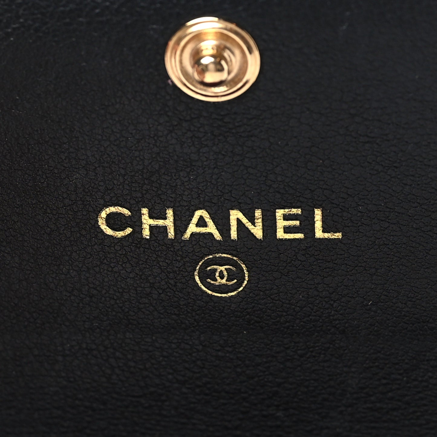 Lambskin Quilted Chanel 19 Flap Coin Purse With Chain Black
