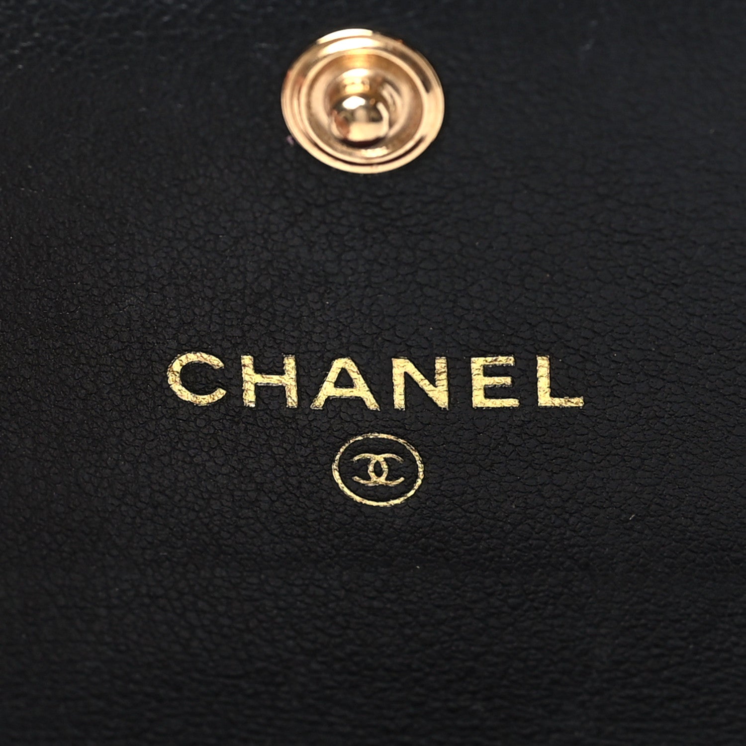 Chanel Lambskin Quilted Chanel 19 Flap Coin Purse With Chain Black 6 of 10