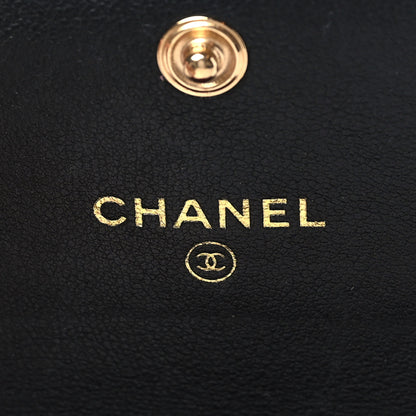 Chanel Lambskin Quilted Chanel 19 Flap Coin Purse With Chain Black 6 of 10