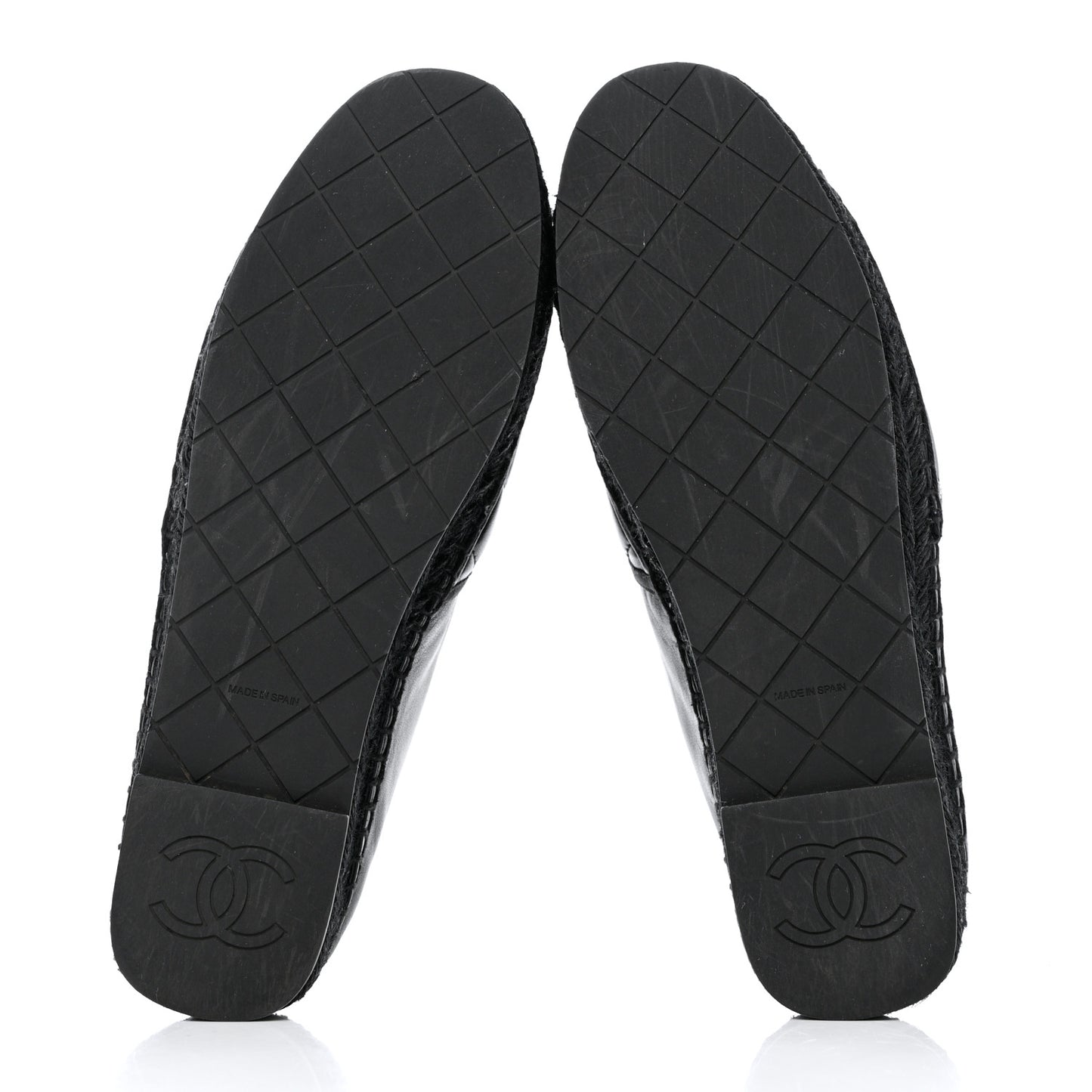 Lambskin Quilted CC Logo Espadrilles 41 Black