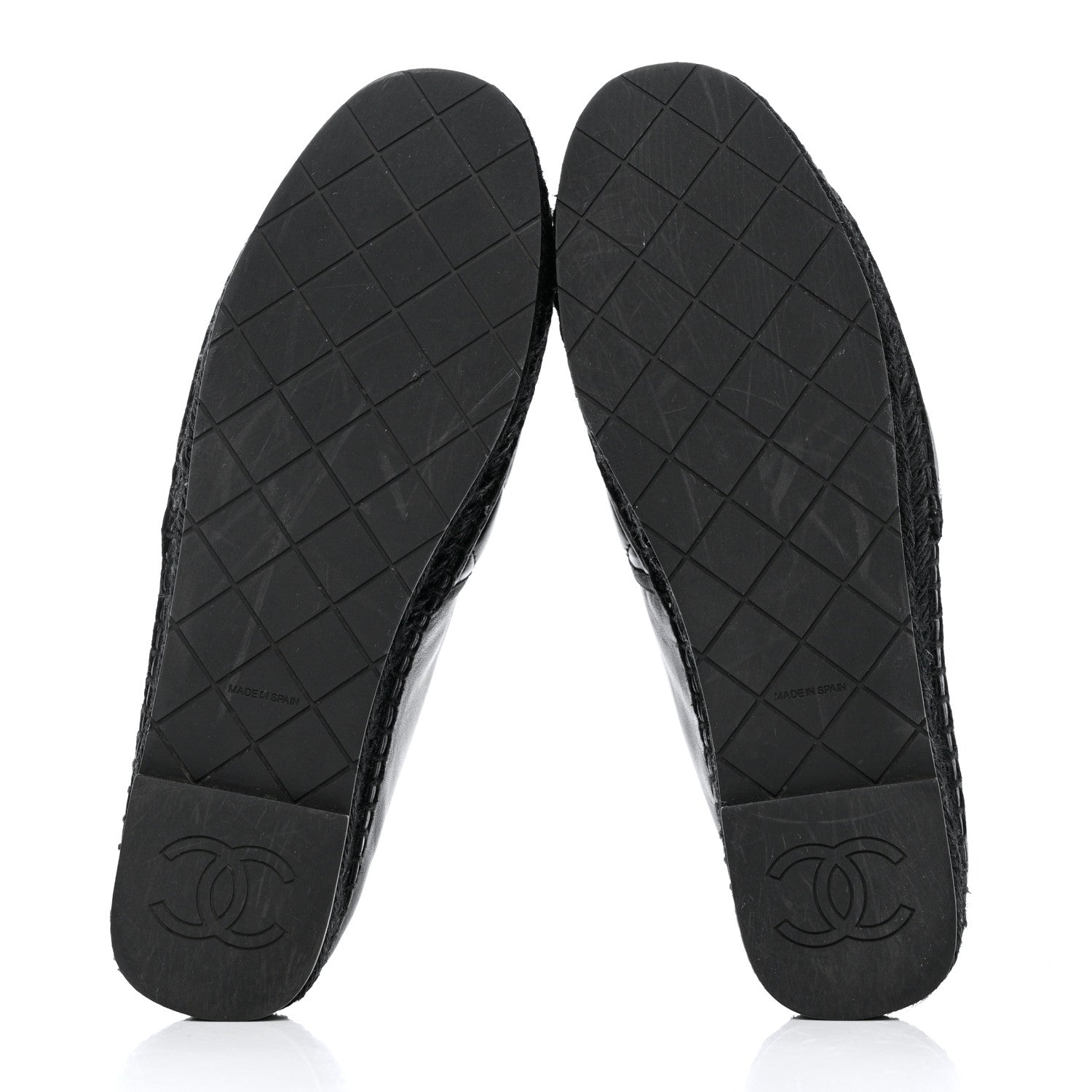 Chanel Lambskin Quilted CC Logo Espadrilles 41 Black 5 of 10