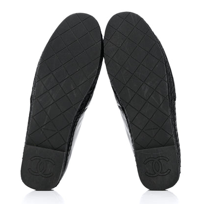 Chanel Lambskin Quilted CC Logo Espadrilles 41 Black 5 of 10