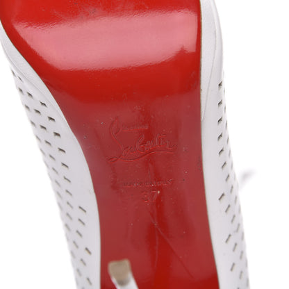 Christian Louboutin Perforated Nappa Suede Jennifer 120 Boots 37 White 6 of 8
