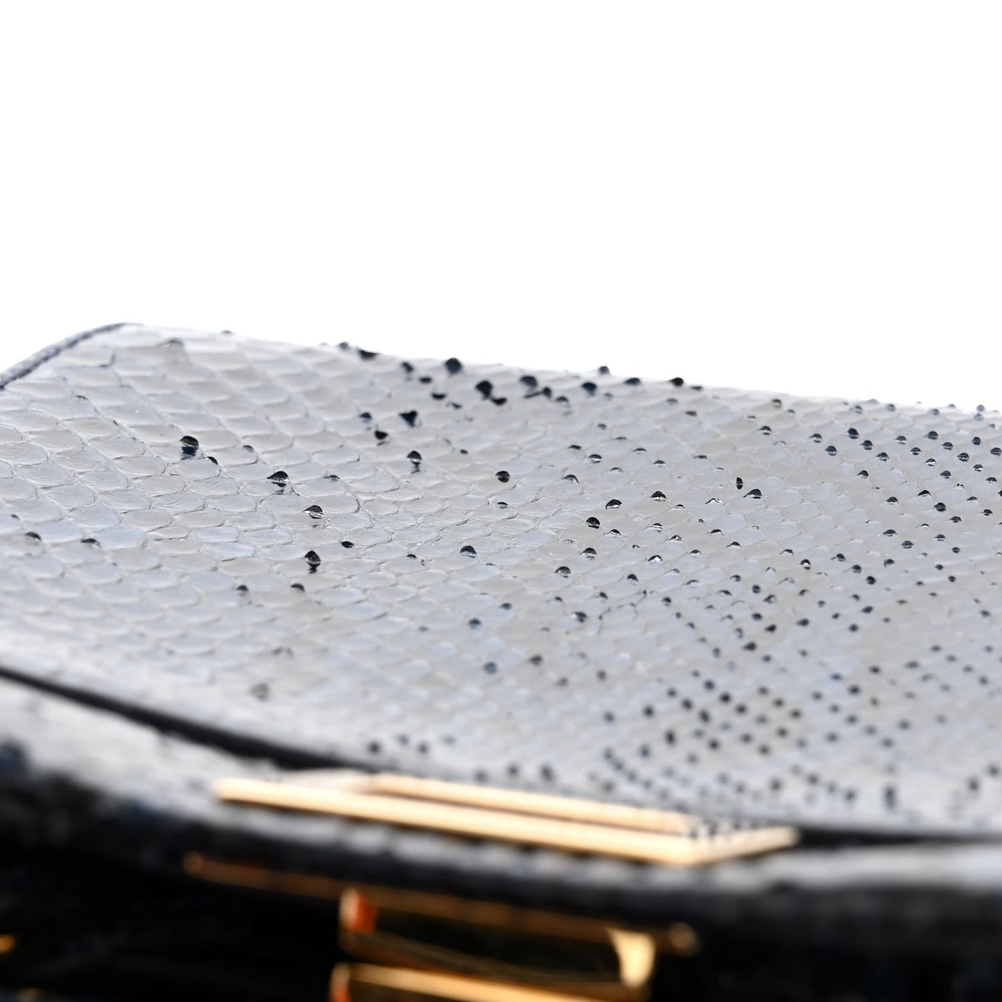 Python Shiny Nappa Mini Peekaboo Iconic Satchel Blue Jeans