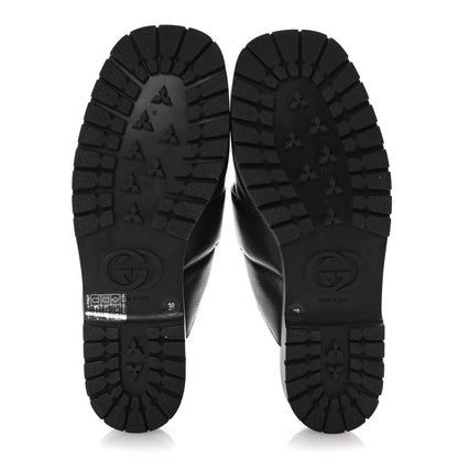 Gucci Goatskin Auroville Horsebit Mules 38 Black 6 of 10