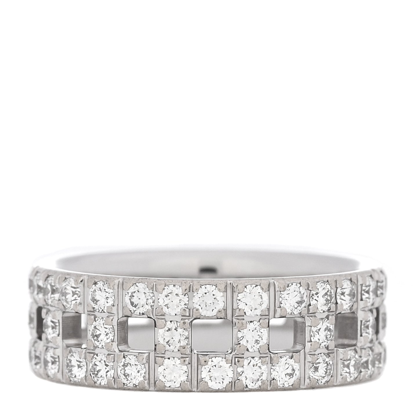 18K White Gold Diamond T True Wide Ring 46 3.75