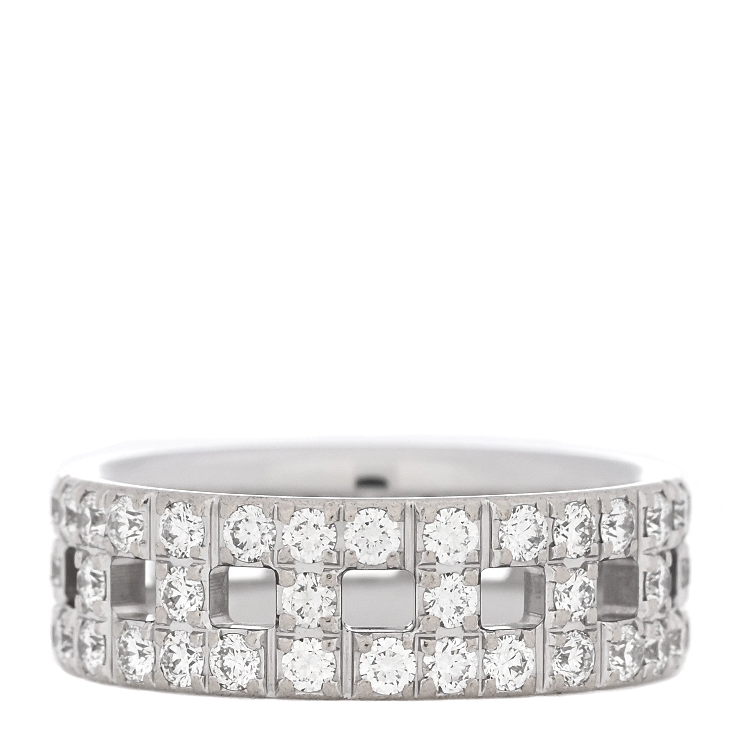 Tiffany 18K White Gold Diamond T True Wide Ring 46 3.75 3 of 4