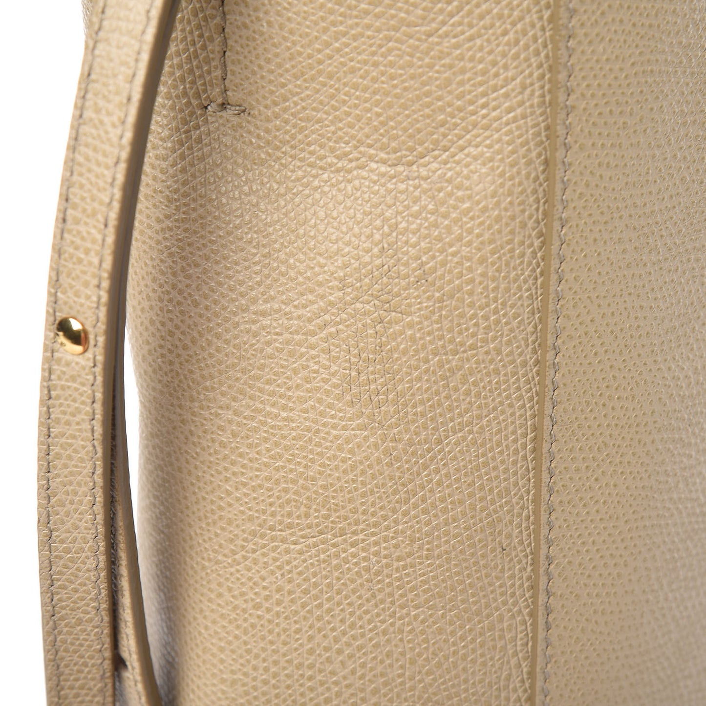 Grained Calfskin Small Vertical Bi-Cabas Beige Sea