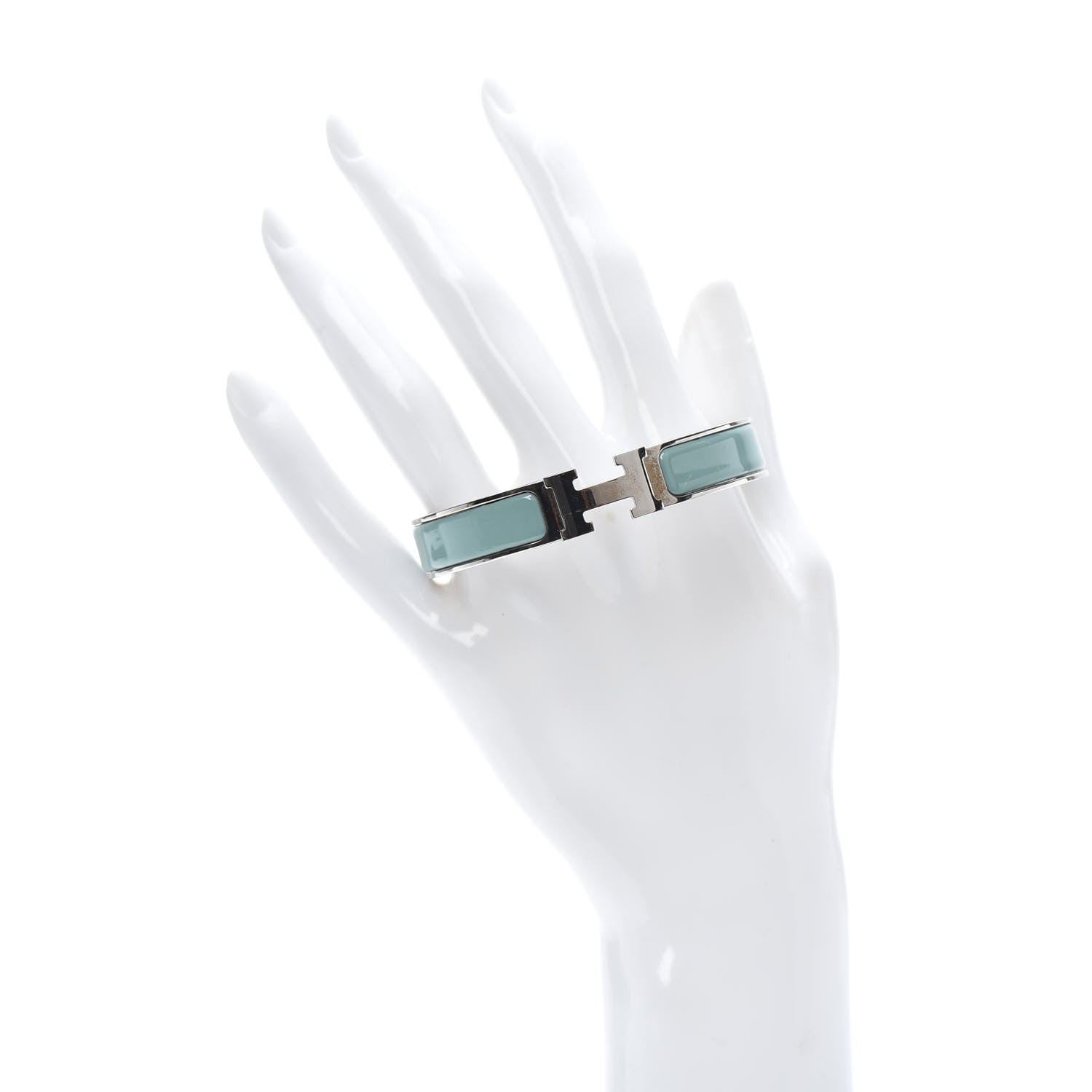 Hermes Enamel Narrow Clic Clac H Bracelet PM Lagon 2 of 4