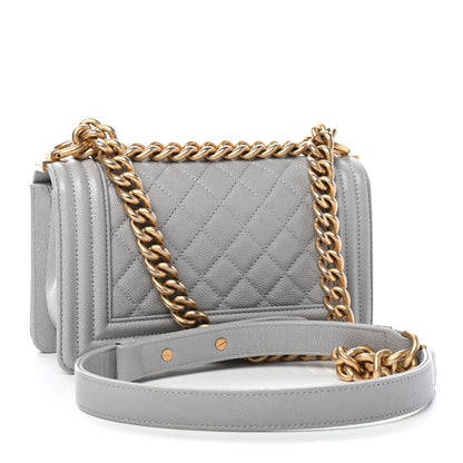 Chanel Caviar Quilted Small Boy Flap Grey 3 of 9