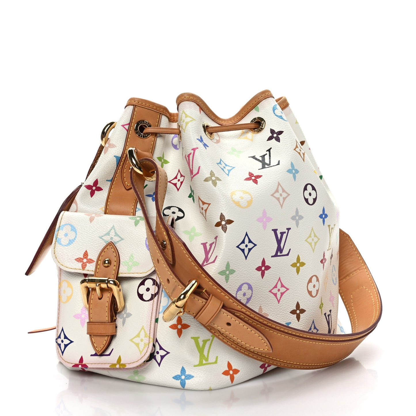 Monogram Multicolor Petit Noe White