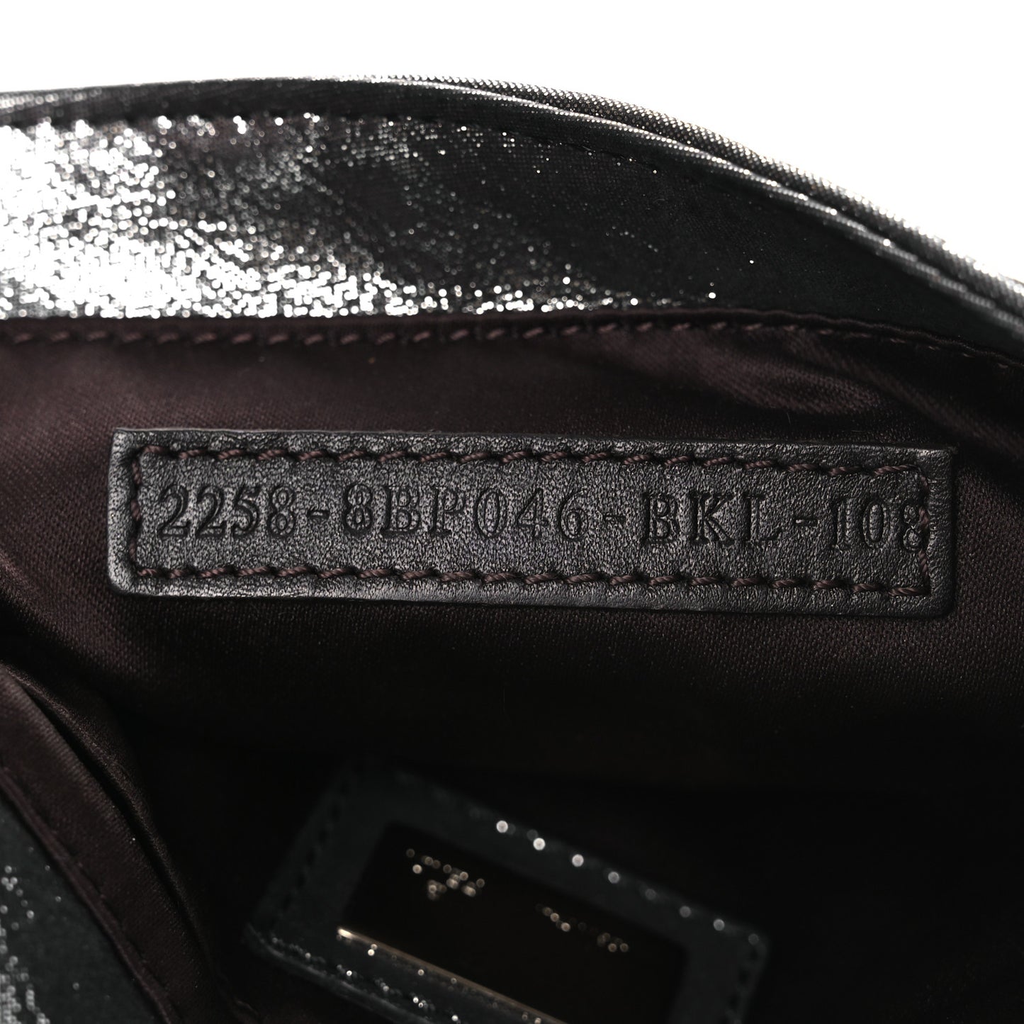 Metallic Calfskin Mia Pochette Silver