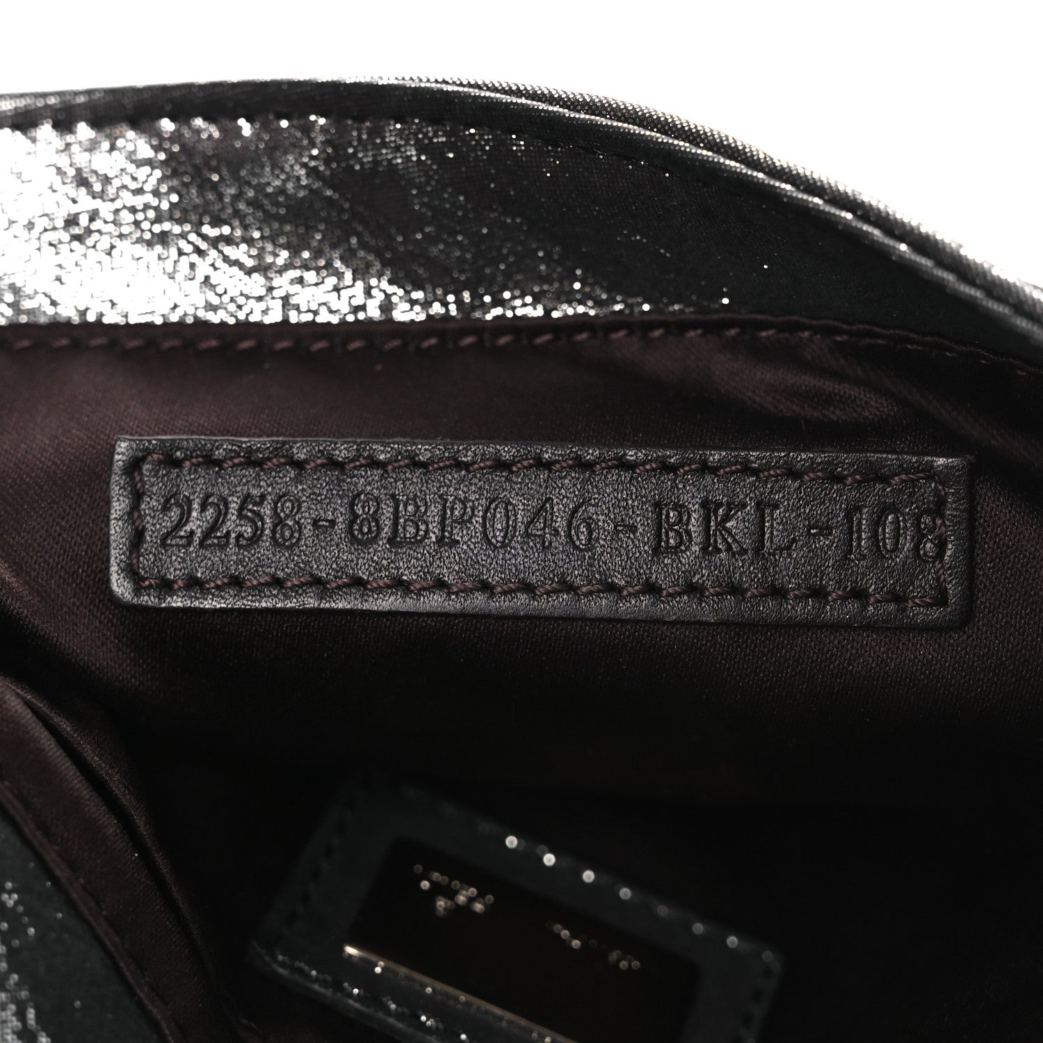 Fendi Metallic Calfskin Mia Pochette Silver 7 of 13