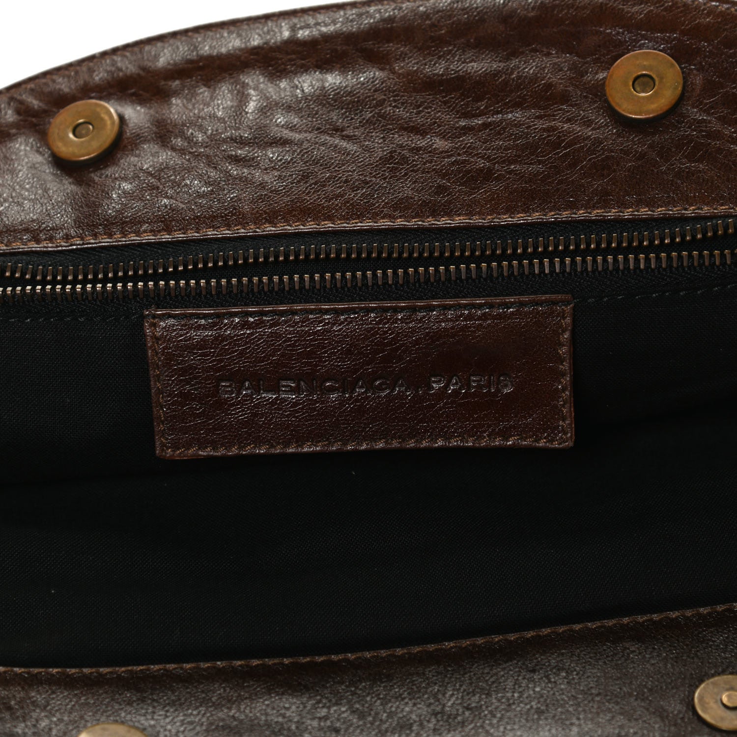 Balenciaga Chevre Classic Hardware Oval Clutch Truffle 10 of 25