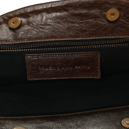 Balenciaga Chevre Classic Hardware Oval Clutch Truffle 10 of 25