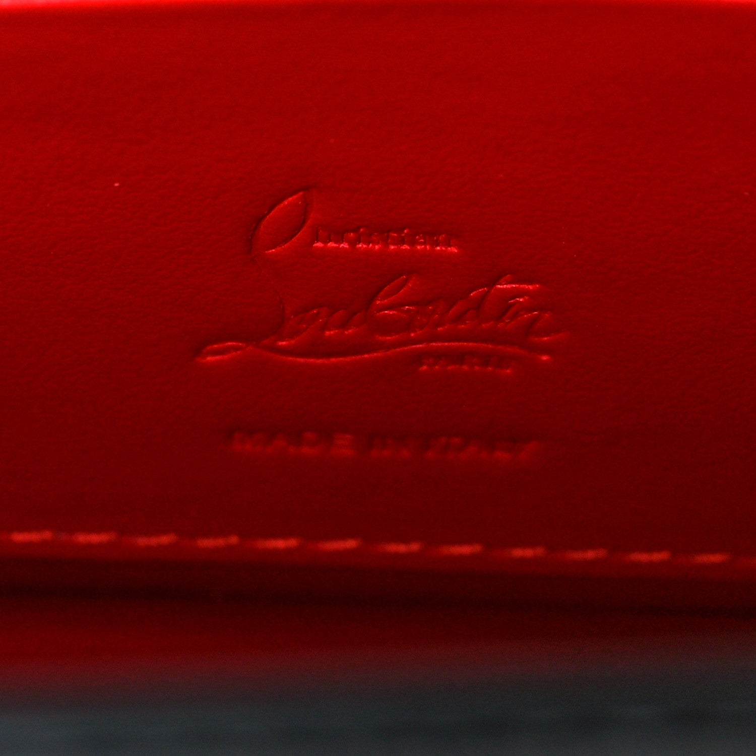 Christian Louboutin Calfskin Alligator Embossed Elisa Baguette Black 6 of 11