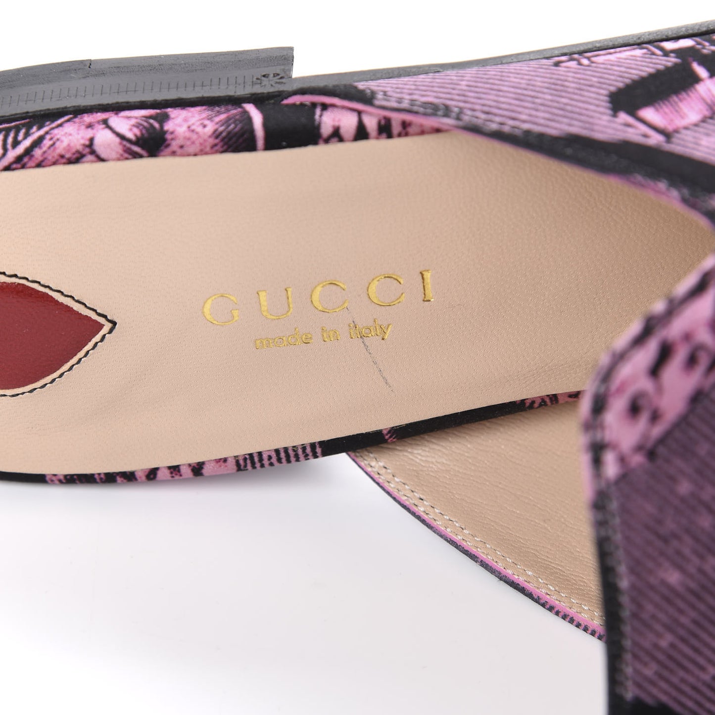 Silk Satin Saint Romain Womens Princetown Slippers 36.5 Pink Black