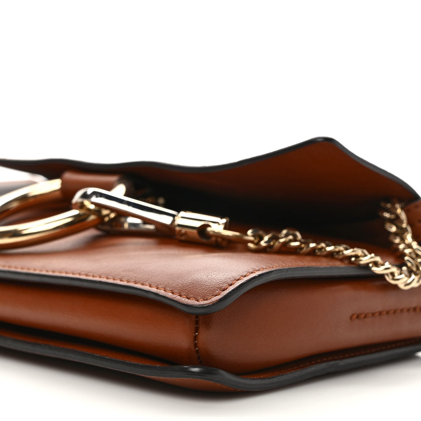 Suede Calfskin Mini Faye Shoulder Bag Tobacco