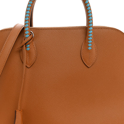 Hermes Epsom Tressage 1923 Bolide 31 Gold Bleu Du Nord 7 of 9