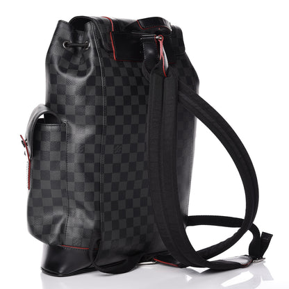 Louis Vuitton Damier Graphite Christopher PM Red 3 of 14
