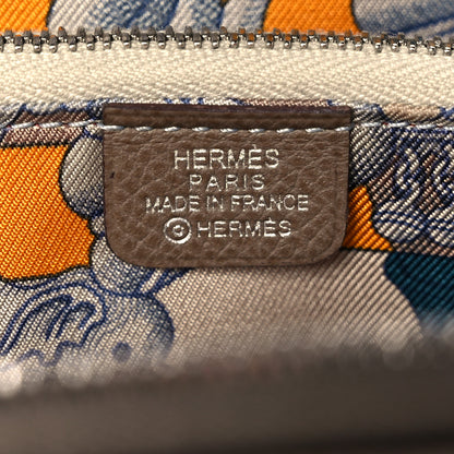 Hermes Epsom Silk'in Compact Wallet Etoupe 6 of 10