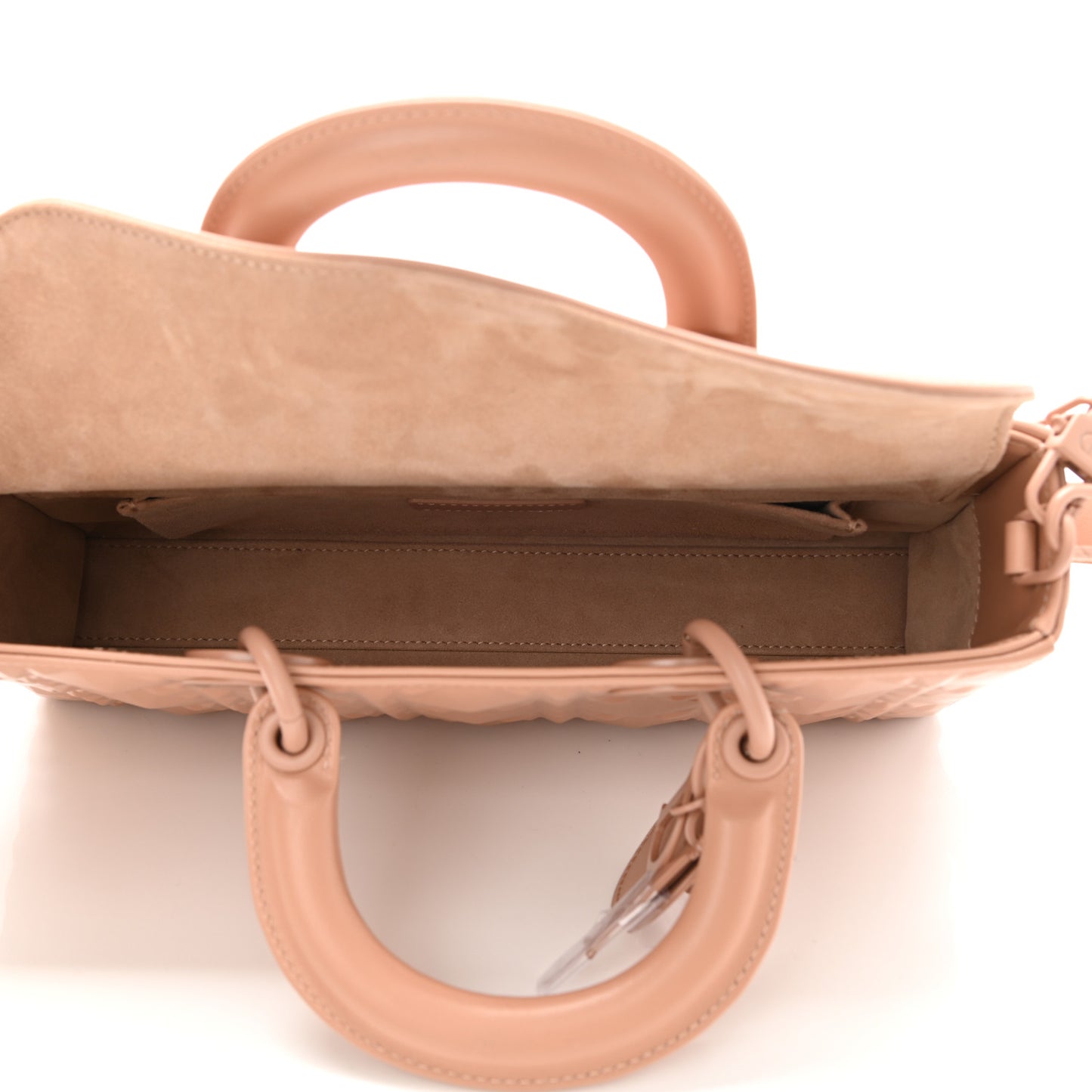 Calfskin Cannage Diamond Medium Lady D-Joy Rose Des Vents