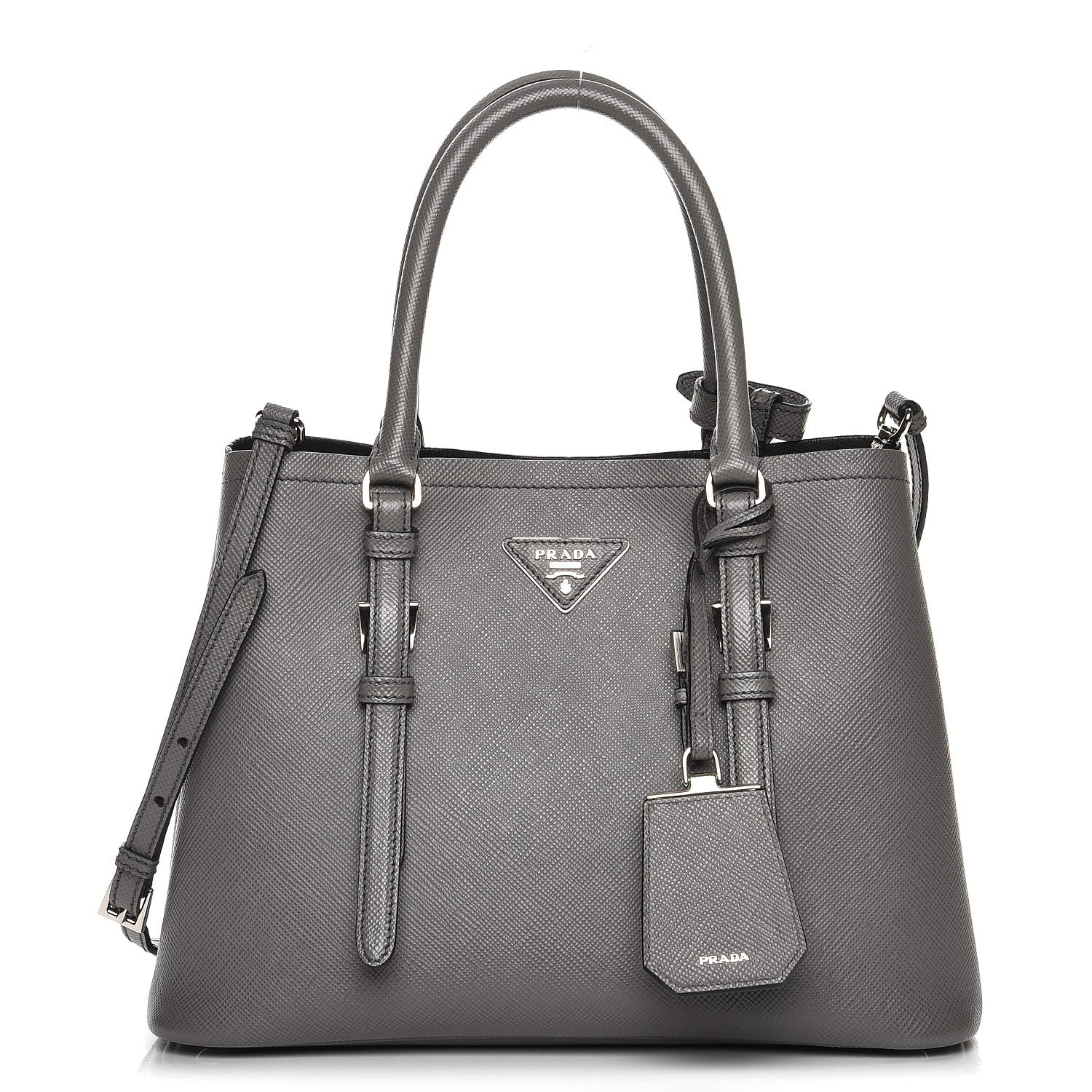 Prada Saffiano Cuir Double Handle Tote Marmo 1 of 10