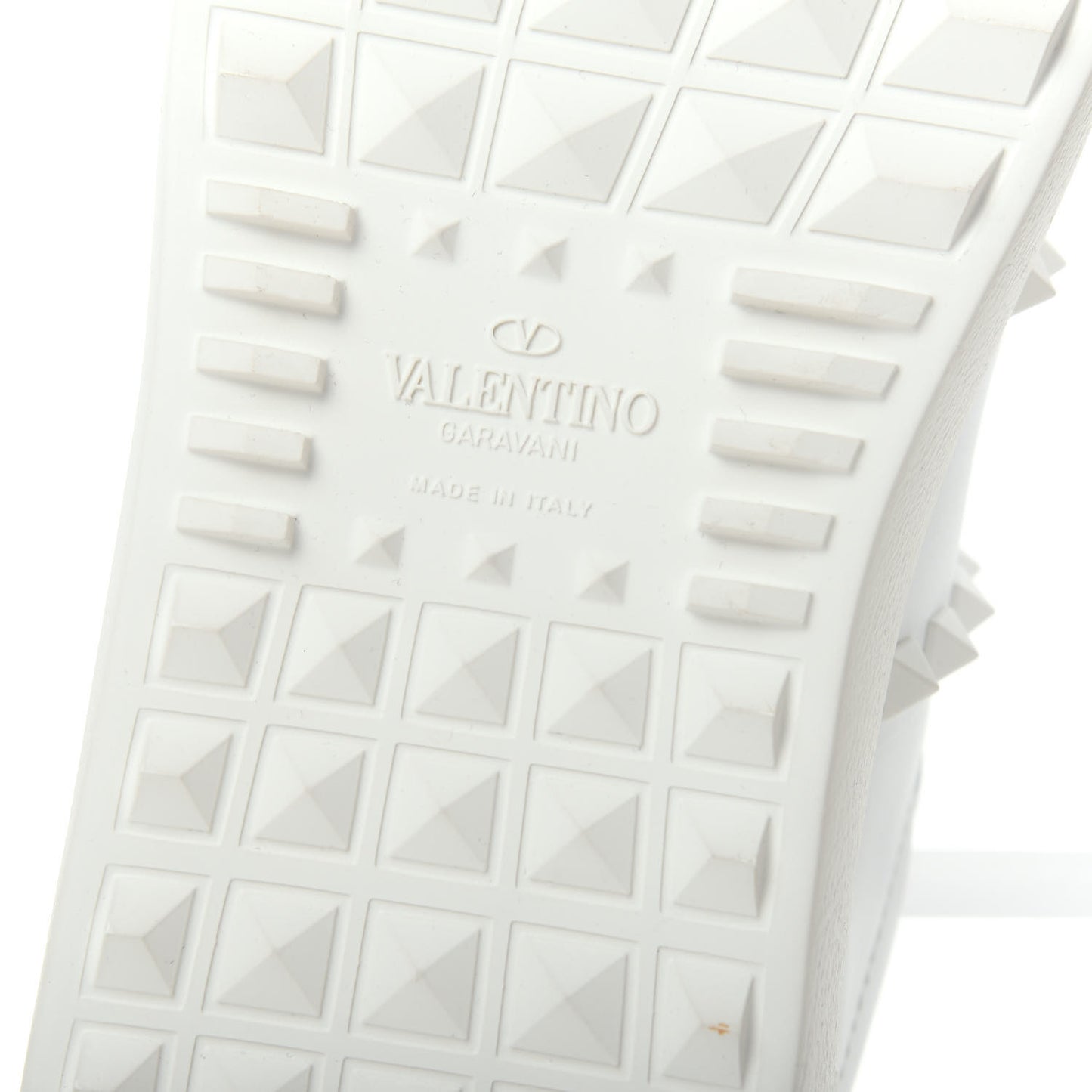 Calfskin Rockstud Untitled Open Sneakers 39 White