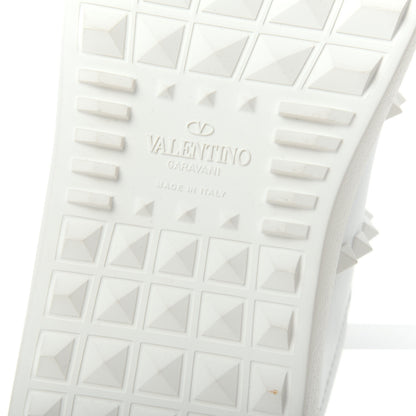 Valentino Garavani Calfskin Rockstud Untitled Open Sneakers 39 White 9 of 11