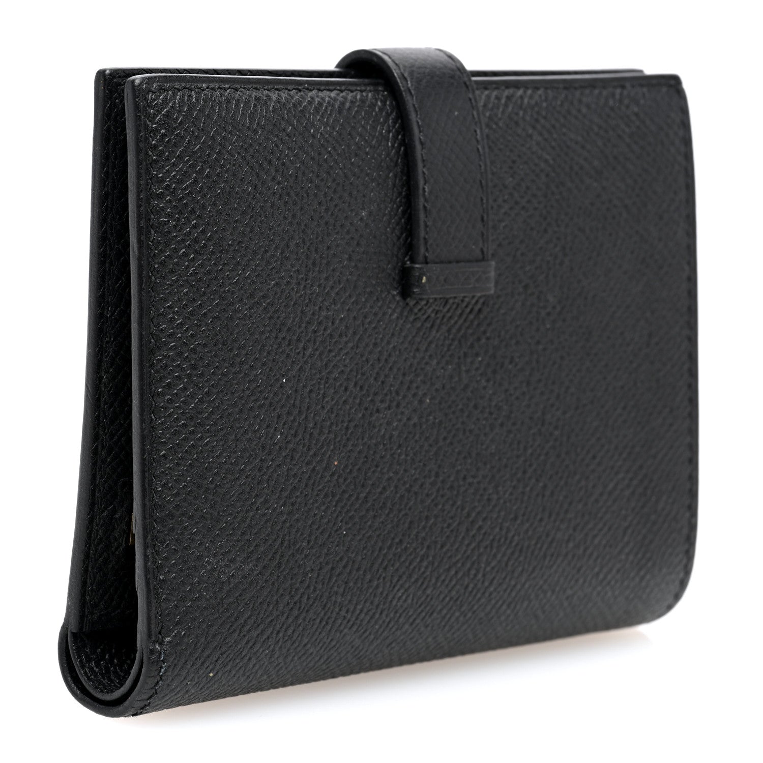 Hermes Epsom Bearn Compact Wallet Black 3 of 8