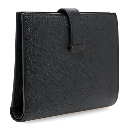 Hermes Epsom Bearn Compact Wallet Black 3 of 8