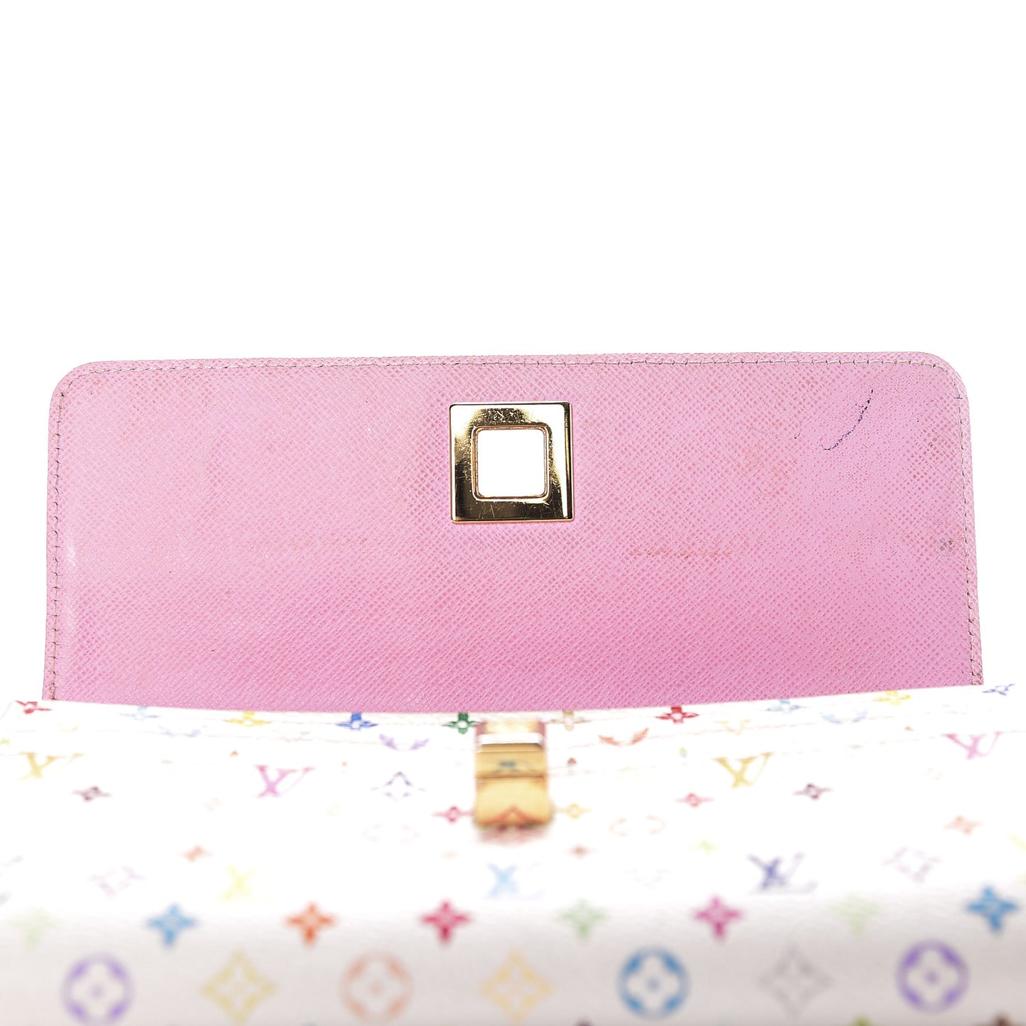 Monogram Multicolor Sarah Noeud Wallet White Litchi